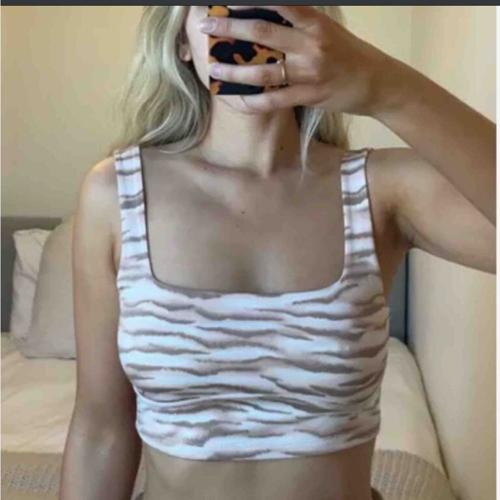 Forever 21 zebra print crop top